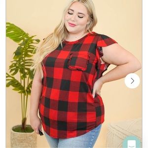 NWT Sz 2XL Buffalo Plaid Blouse